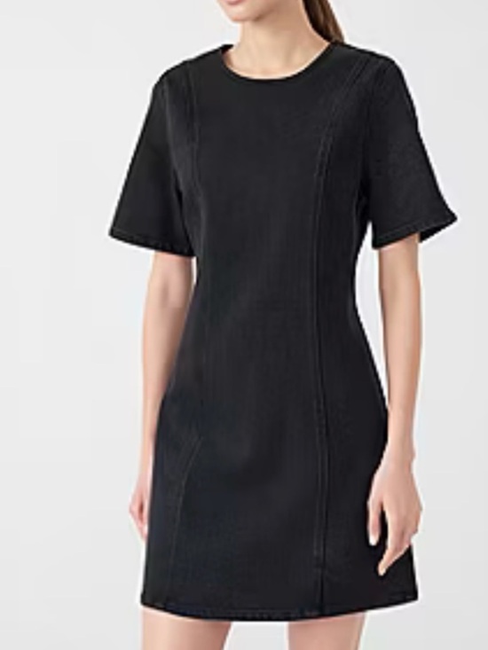 Rebecca Minkoff Dresses & Skirts - RM Rebecca Minkoff Womens Short Sleeve Shift Dress Black Wash